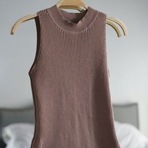 long sleeveless knit with split sides